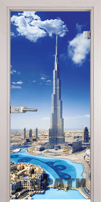 Стъклена интериорна врата модел Print G 13-16 Dubai
